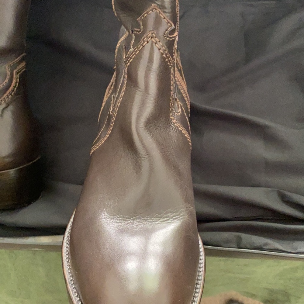 Mimco Boots 39 Chocolate great cond leather - Picture 4 of 9